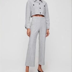 WORN ONCE WILFRED GINGHAM KICK FLARE PANT